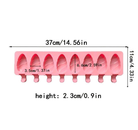 1pc Silicone Ice Cream Mold With 8 Unique Spiral Water Drop Cavities, - Perfect For DIY Ice Cream And Popsicle Making, Popsicle Molds,Can Reuse