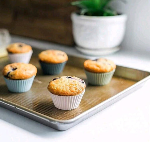 Silicon Baking Cups 12 pcs Reusable Muffin Molds