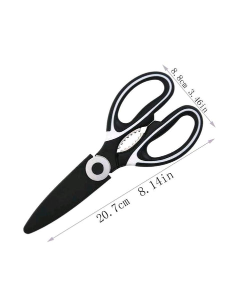 1pc Multi-Functional Kitchen Chicken Bone Scissors With Thick Stainless Steel, Household Black & White