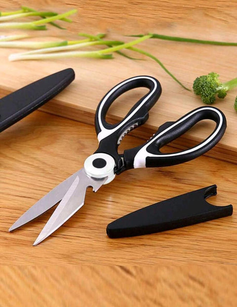 1pc Multi-Functional Kitchen Chicken Bone Scissors With Thick Stainless Steel, Household Black & White