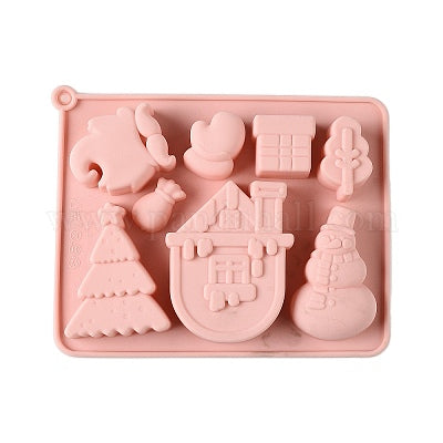Christmas Chocolate Cake Molds Christmas Molds Non-stick Silicone Christmas Cake Molds for Chocolate Candy Cake Pan Small Tart