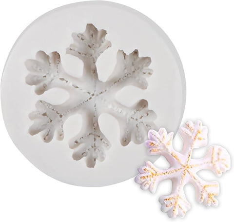 3D Snowflake Silicone Fondant Cake Mold Chocolate