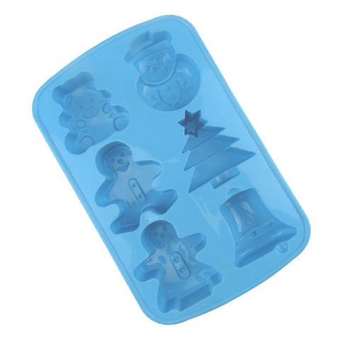 Christmas Theme Silicone Cake Mold Chocolate Fondant Jelly Cookie Muffin Ics Soap Mould Flexible Moulds Cupcake Bake Tools
