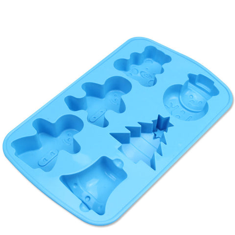 Christmas Theme Silicone Cake Mold Chocolate Fondant Jelly Cookie Muffin Ics Soap Mould Flexible Moulds Cupcake Bake Tools