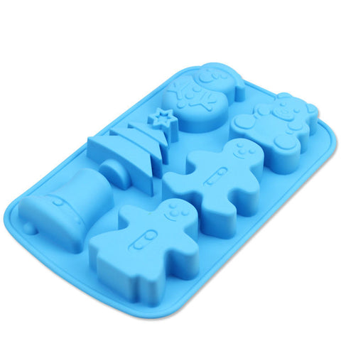 Christmas Theme Silicone Cake Mold Chocolate Fondant Jelly Cookie Muffin Ics Soap Mould Flexible Moulds Cupcake Bake Tools