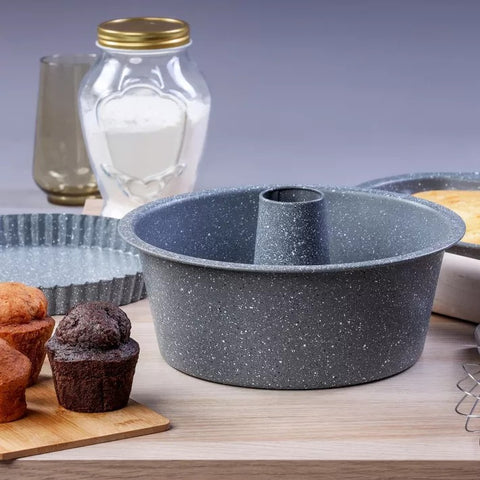 Granite Round Cake Form, 26 cm Grey Marble