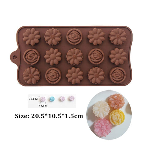 Silicone Chocolate Mold Flower - Food-Grade Material, Easy De-moulding Munchies Tools