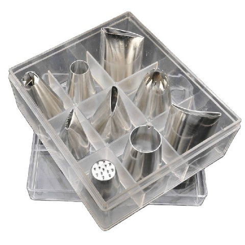 Munchies Tools 9-Piece Stainless Steel Piping Nozzle Set
