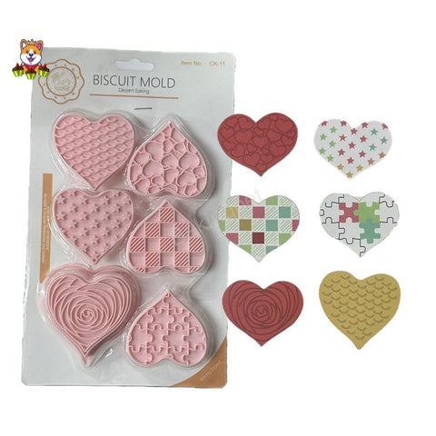 Heart Cutter and Embosser 6up Munchies Tools