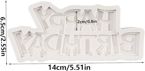 Happy Birthday Shape Silicone Mold for Sugar Craft