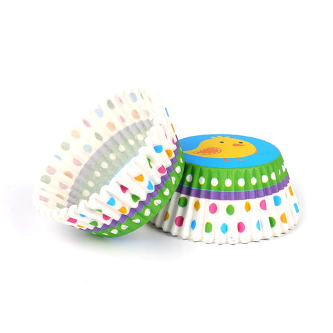 100pcs Easter Design Cupcake Liners, Cake Paper Cups For Family Gathering, Suitable For Easter