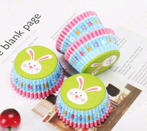 100pcs Easter Design Cupcake Liners, Cake Paper Cups For Family Gathering, Suitable For Easter