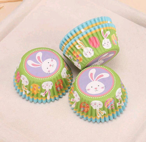 100pcs Easter Design Cupcake Liners, Cake Paper Cups For Family Gathering, Suitable For Easter