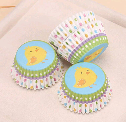 100pcs Easter Design Cupcake Liners, Cake Paper Cups For Family Gathering, Suitable For Easter