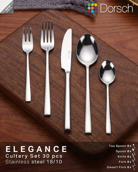 Dorsch Elegance 30-Piece Stainless Steel Cutlery Set