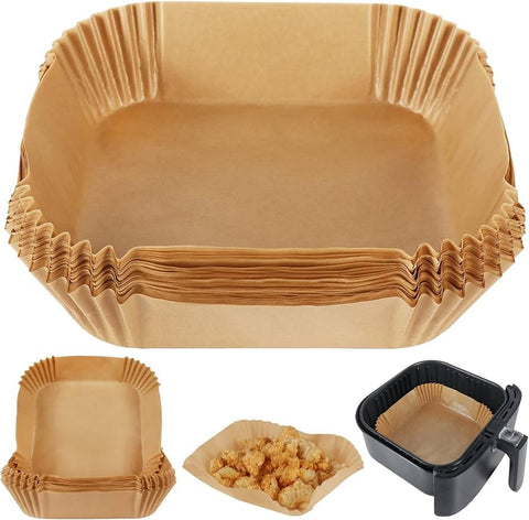 Air Fryer Parchment Paper Liner, 50PCS Square Air Fryer Liners Disposable,