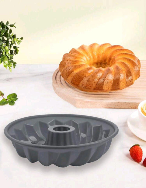 Silicone Fluted Colorful Cake Pan ,Non Stick Chiffon Cake Mold, For Kitchen( update style ) 29.50x24.50cm