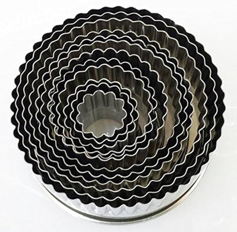 12 Pieces Tall Round Cutter Set (Fluted)