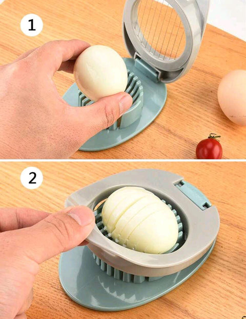 Egg Slicer, Suitable For Slicing Boiled Eggs And Strawberries, With Stainless Steel Wire, Kitchen Egg Cutting Tool