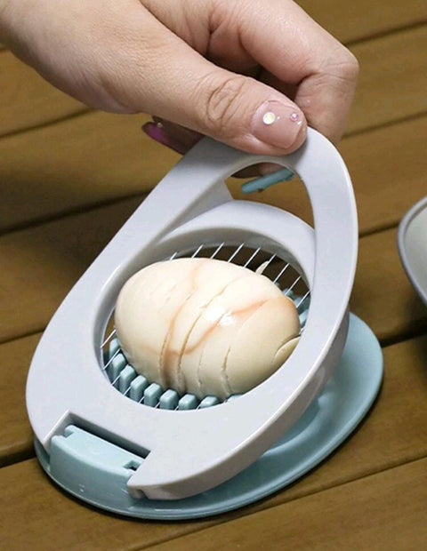 Egg Slicer, Suitable For Slicing Boiled Eggs And Strawberries, With Stainless Steel Wire, Kitchen Egg Cutting Tool