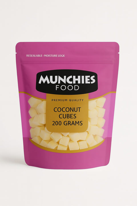 Dried Coconut Cubes, Rich in Nutrients