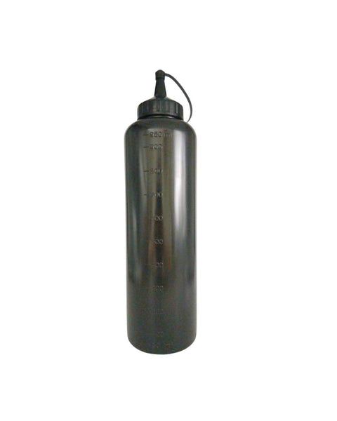 Squeeze Bottle with Scale, Lid, and Tip for Multi Use Black Color
