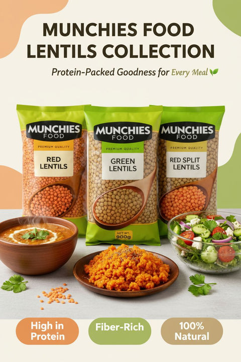 Red Lentils by Munchies Food- Nutrient-Rich & Delicious Organic Pulses
