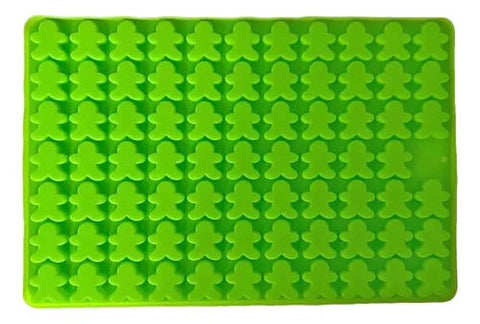 Chocolate Candy Molds 77 Cavity Gingerbread Man Shape Silicone Molds Non-Stick Mini Gummy Bear Mold for Baking Cookies Pudding Jelly