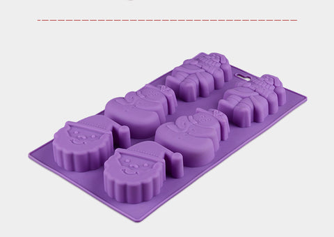 Silicone Santa Clause Santa Snowman Chocolate Mold 3D Creative Candy Fondant Mould Christmas