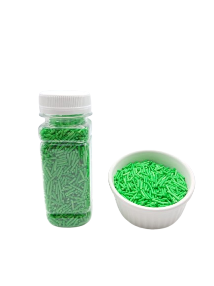 Sprinkles Green  - Cake Decoration & Dessert Topping In Jar