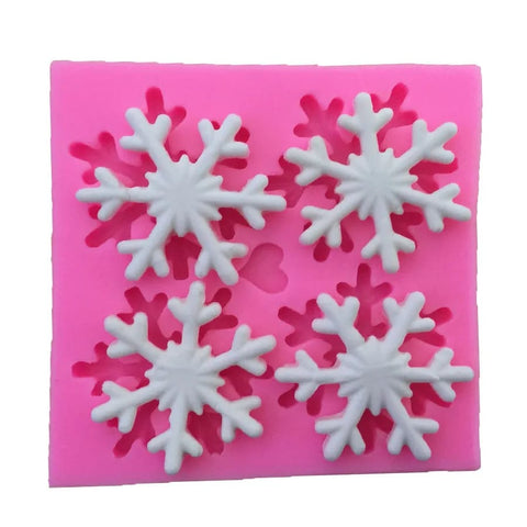 Silicone Snowflake Chocolate Fondant SugarCraft Decoration Mould DIY Clay Resin