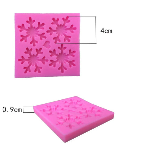 Silicone Snowflake Chocolate Fondant SugarCraft Decoration Mould DIY Clay Resin