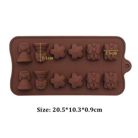 Christmas Bells ,Star& Present Chocolate Mold