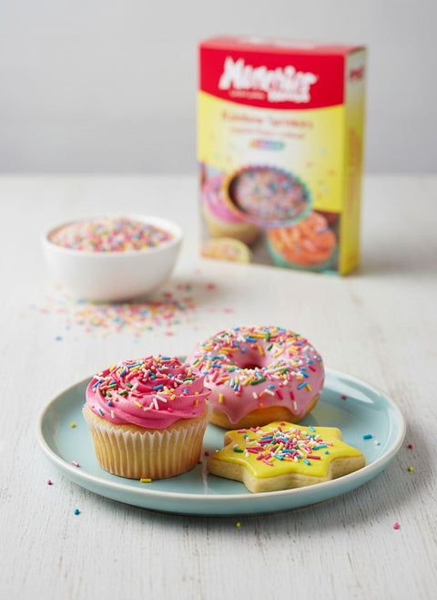 Rainbow Sprinkles for Desserts, Colorful Cake Decor Munchies House