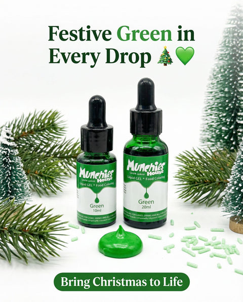 Gel Food Coloring Green - Vibrant, Easy-Blend for Baking Munchies House