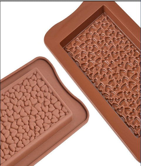 Hearts Chocolate Bar Silicone Mould - MunchiesHouse