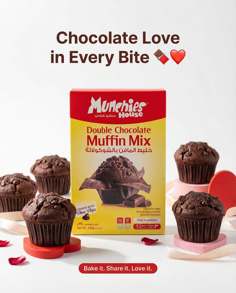 Double Chocolate Muffin Mix - Easy Baking, Gourmet Flavor Munchies House
