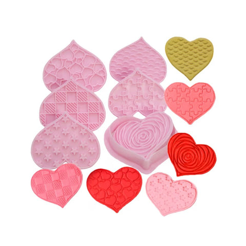 Heart Cutter and Embosser 6up Munchies Tools