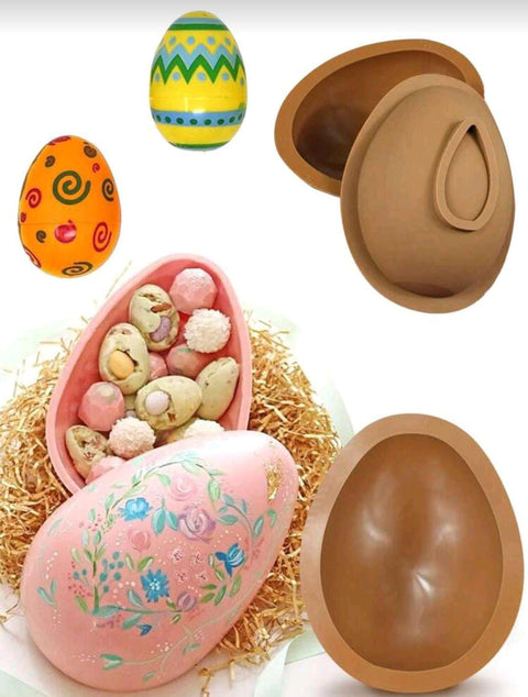 1pc Easter Egg Mold, DIY Chocolate Mold For Easter Eggs, Easter Dessert Mold Suitable For Home Parties, Easter Parties, And Gathering Dessert Snack Molds