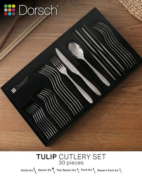 Dorsch Tulip 30-Piece Stainless Steel Cutlery Set