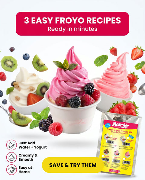 Frozen Yogurt Powder Mix – Mixed Berries Flavor | Home Use