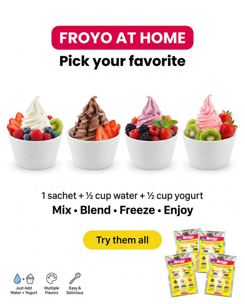 Frozen Yogurt Powder Mix – Strawberry Flavor | Home Use
