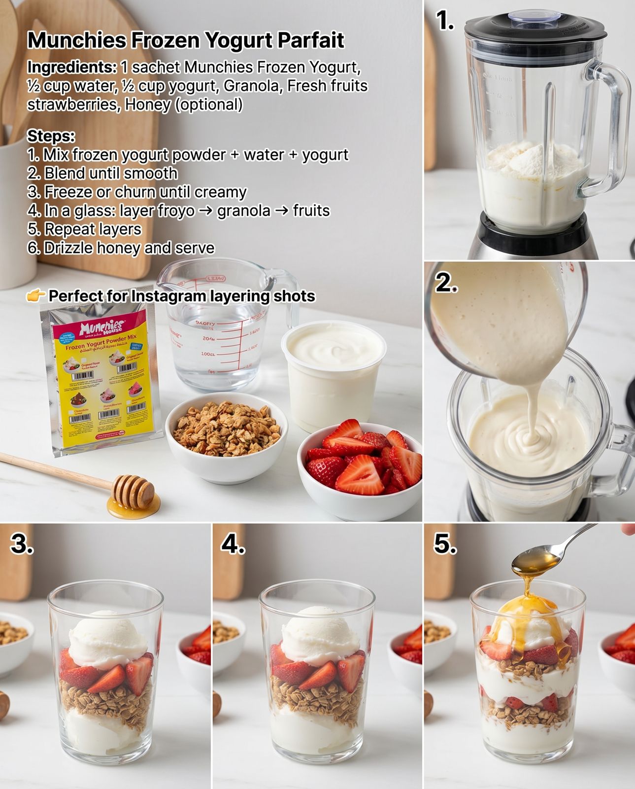 Frozen Yogurt Powder Mix – Original Flavor | Home Use - MunchiesHouse