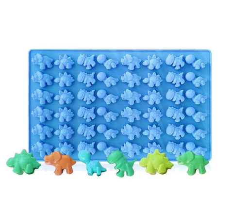 Gummy Dinosaur Molds Silicone, Mini Cute Dinosaur Shaped Candy Chocolate Molds