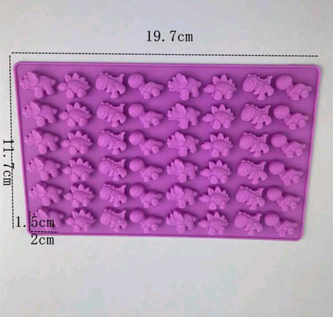 Gummy Dinosaur Molds Silicone, Mini Cute Dinosaur Shaped Candy Chocolate Molds