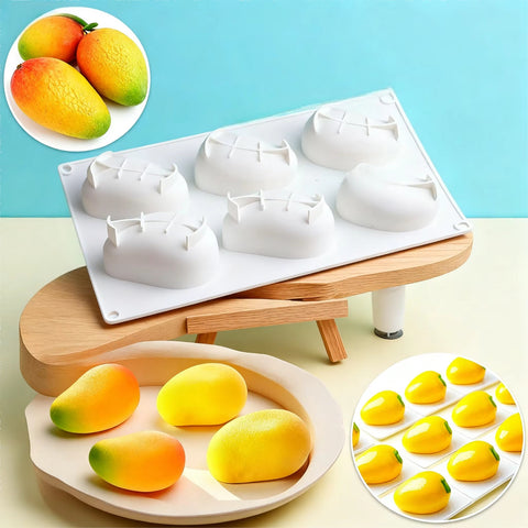 Mango Silicone Mold for Baking Mousse Cake Fruit French Dessert Pastry Chocolate Ice Cream Mould 3D