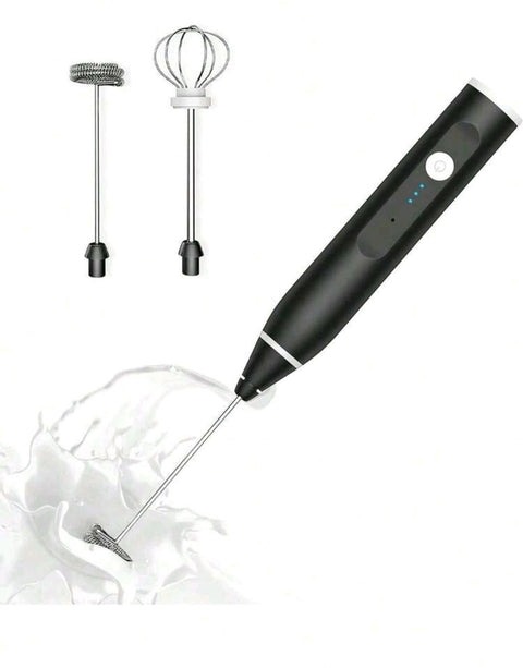 2-in-1 Electric Milk Frother – USB Rechargeable Milk Foamer & Mini Mixer
