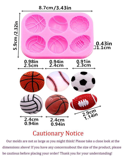 Mini Sports Ball Silicone Mold – DIY Resin & Jewelry Decoration Mold