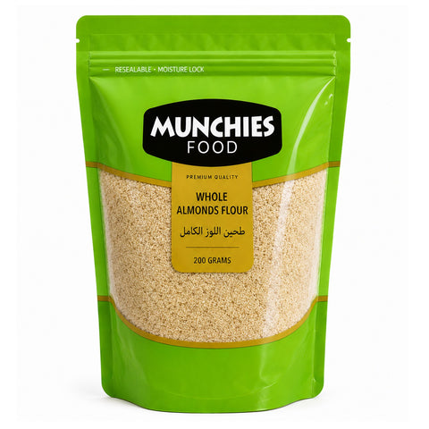 Whole Almond Flour by Munchies Food,Adding a crispy texture when fried or baked.