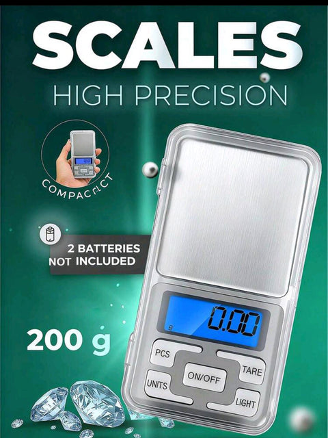 ملعقة ميزان مطبخ رقمي من Accu-Measure - شاشة LCD، دقة من 0.1 غرام إلى 500 غرام